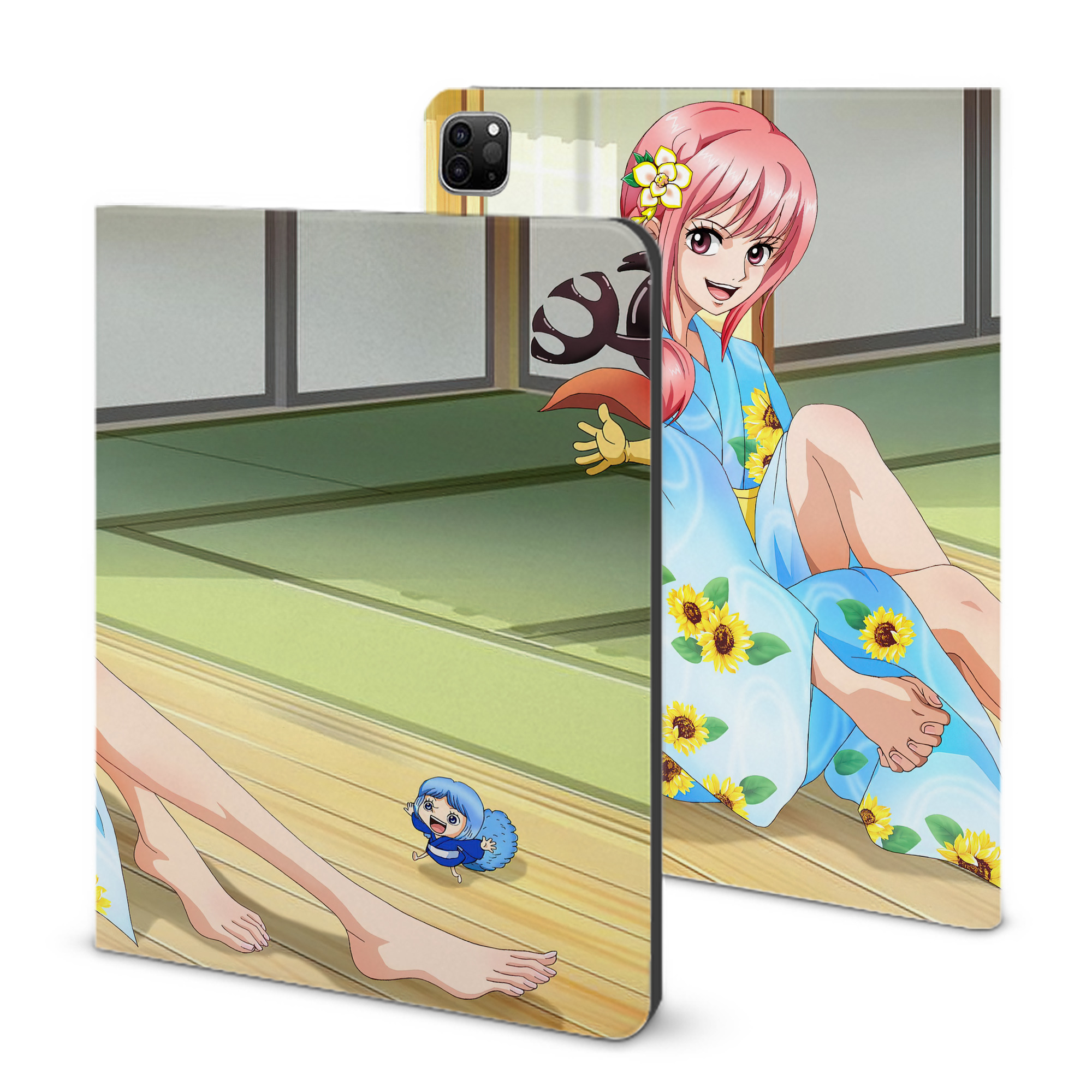 （画像用） ワンピース ONE PIECE IPad ケース ブック型 PUレザー TPU 耐衝撃 軽量 薄型 ペン収納なし 全面保護 IPad 各モデル対応